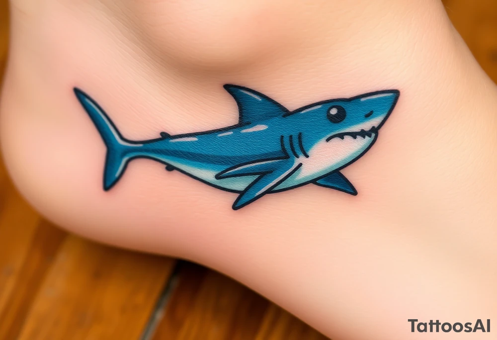 Trippy shark tattoo idea