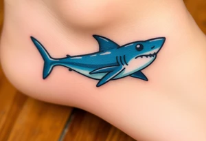 Trippy shark tattoo idea