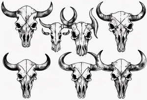 bull skull tattoo idea
