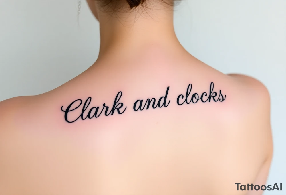Clark and clocks tattoo idea