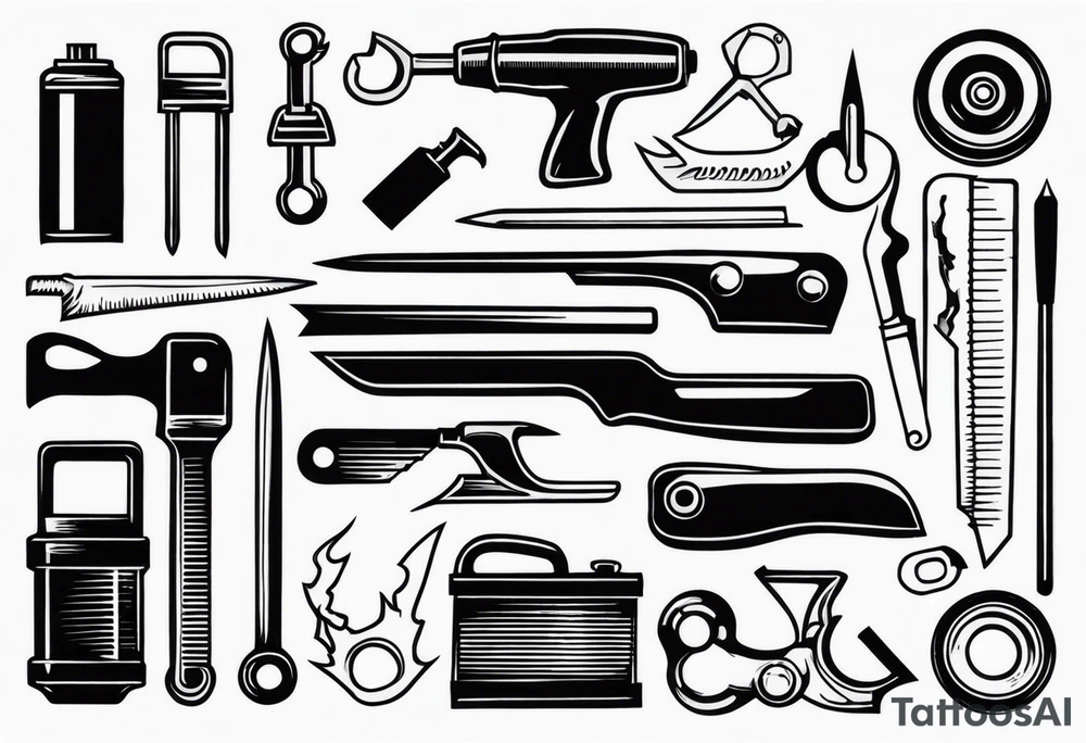 Mechanic tools tattoo idea