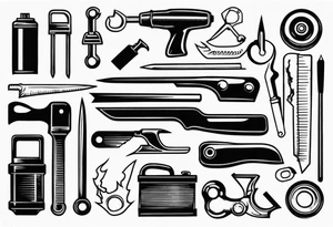 Mechanic tools tattoo idea