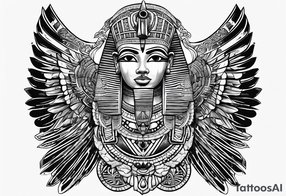 egyptian theme tattoo idea