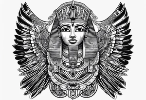egyptian theme tattoo idea