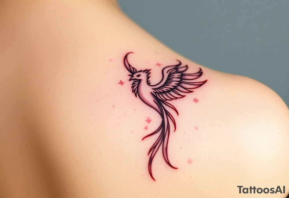 Phoenix rising from the ashes tattoo idea