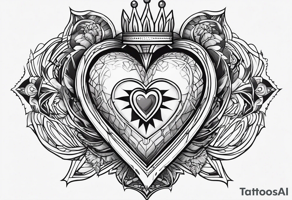 Sacred heart tattoo idea