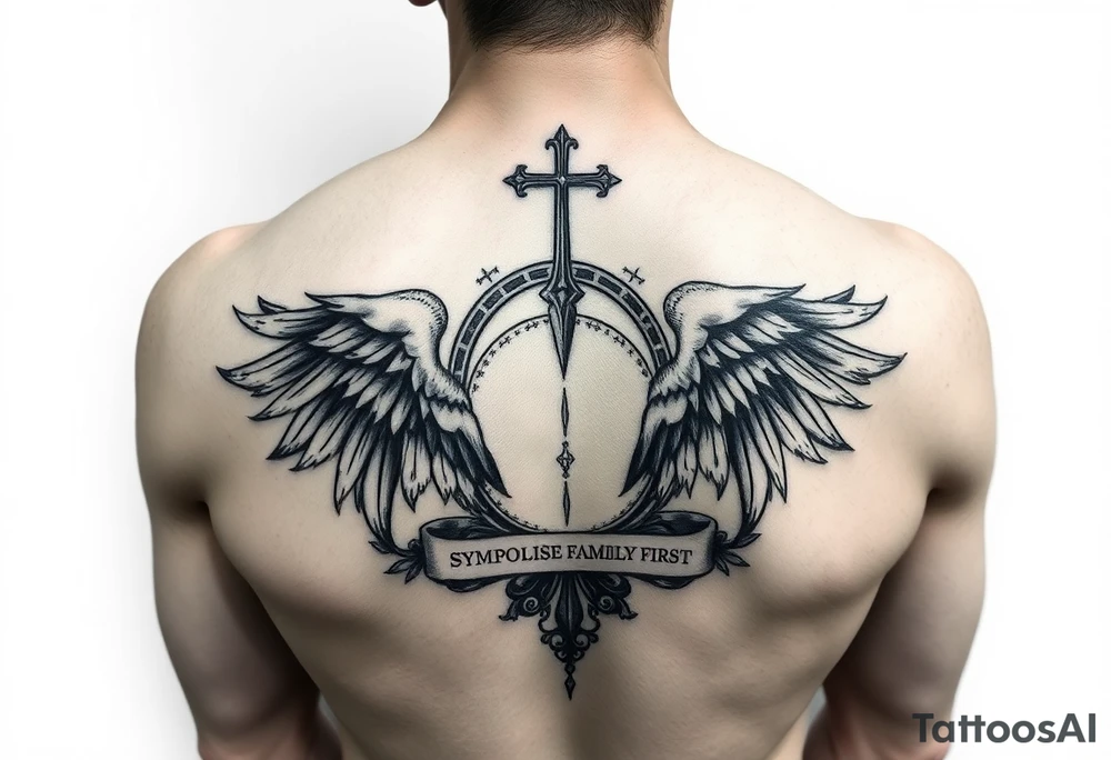 Symbolizes strength, “family first”, mortality, and mental health healing tattoo idea