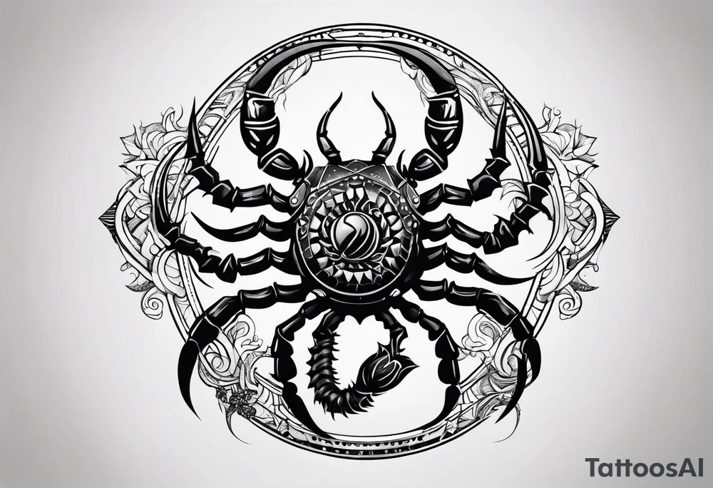 Scorpio star sign tattoo idea