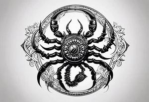 Scorpio star sign tattoo idea