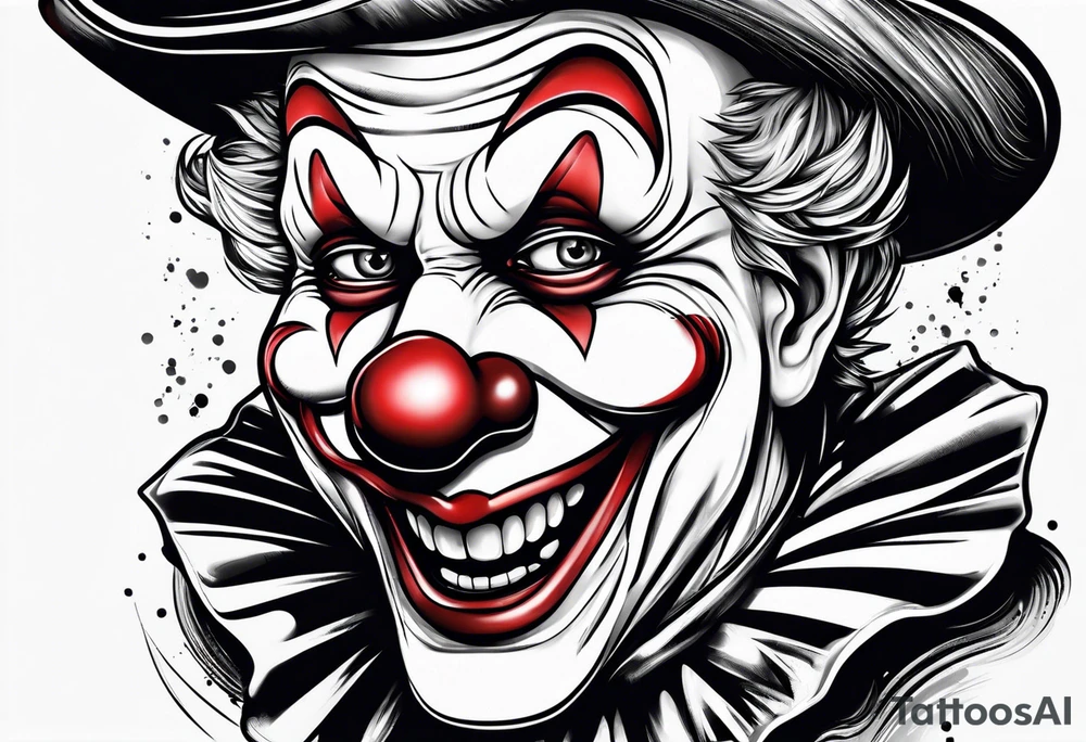 Clown face laugh and sad tattoo idea