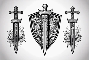 Valhalla viking 
Sword shield tattoo idea