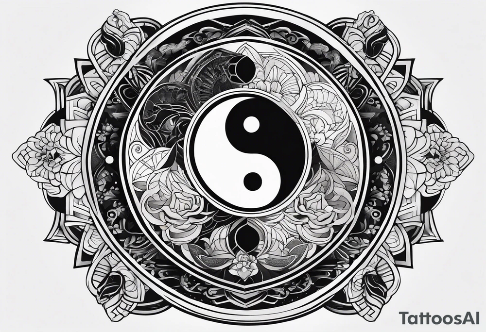 yin and yang tattoo idea