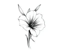 Large gladiolus stem tattoo idea