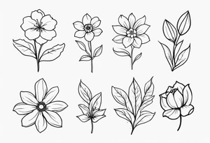 March April June November December birth flowers family tattoo tattoo idea