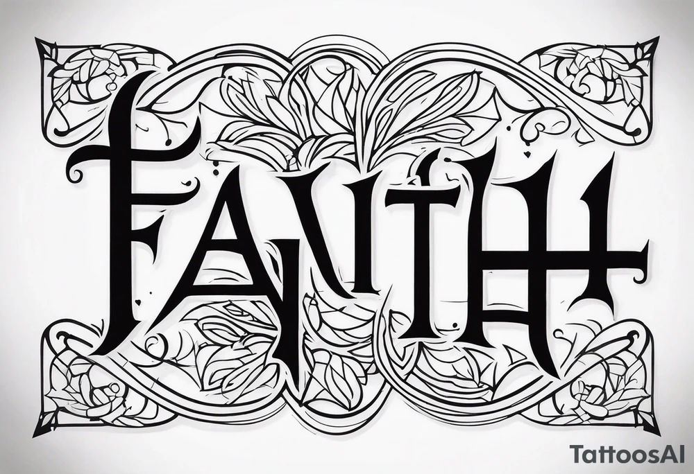 faith text tattoo idea