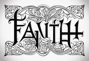 faith text tattoo idea