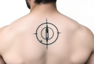 Testosterone injection site with circles tattoo idea
