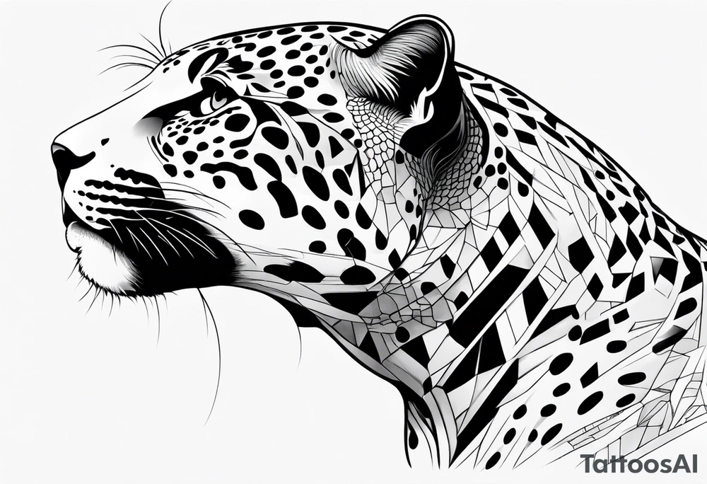 Side view of Jaguar tattoo idea