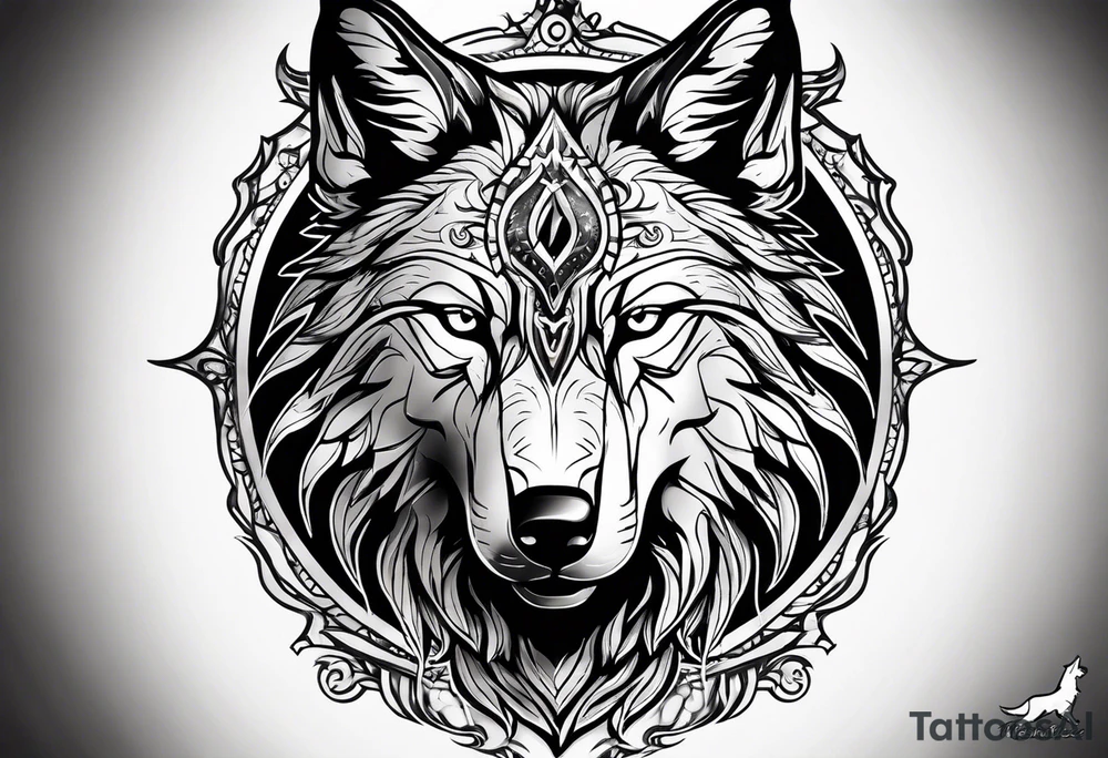 RELIC wolf logo tattoo idea