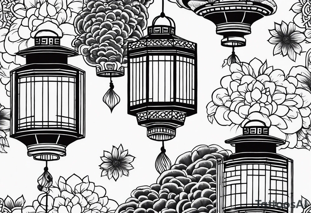 lanterns tattoo idea