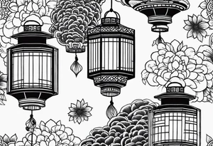 lanterns tattoo idea