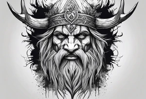 Leshy with birch bark tattoo idea