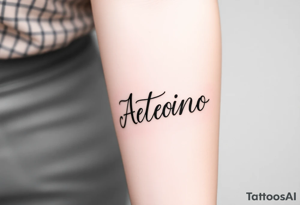 Antonio stacking the letters up and down on top of eachother tattoo idea