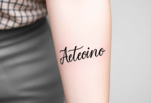 Antonio stacking the letters up and down on top of eachother tattoo idea