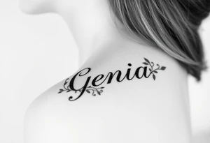 Tattoo with name Genia tattoo idea