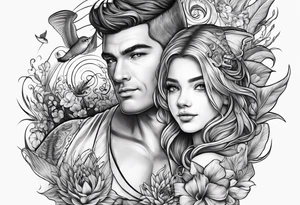 sealife father daughter tattoo idea