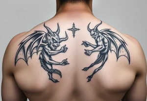 Heaven vs Hell Money Drugs Devil Vs God cash flow rip to the gang tattoo idea