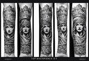 Justicia on forearm tattoo idea