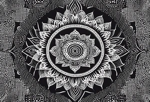 very simple mandala made of dots tattoo idea