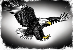 forearm tattoo
eagle just one wing tattoo idea