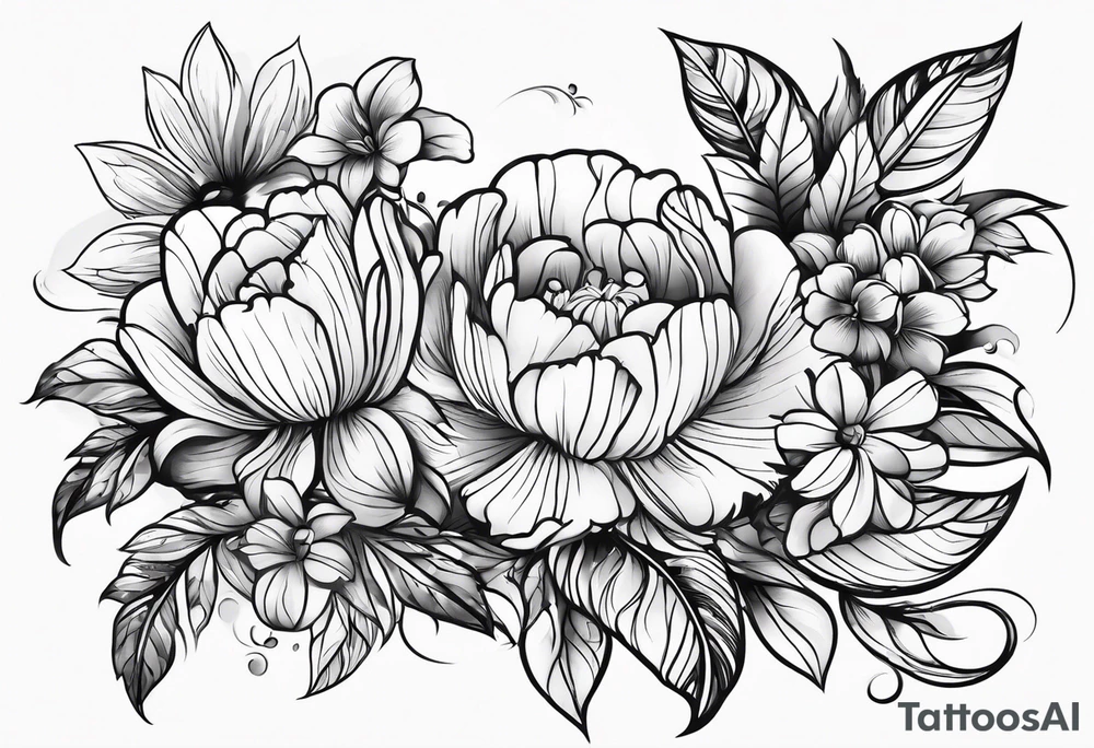 flower love tattoo idea