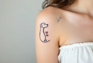 Dog love tattoo idea