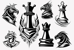 a rook from chess tattoo idea