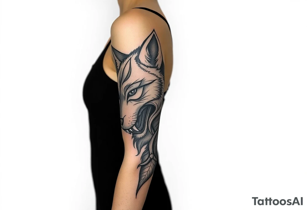Big bad wolf lurking tattoo idea