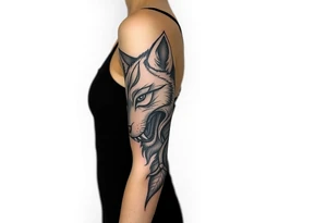 Big bad wolf lurking tattoo idea