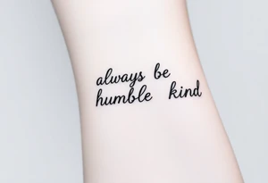 always be humble and kind tattoo idea