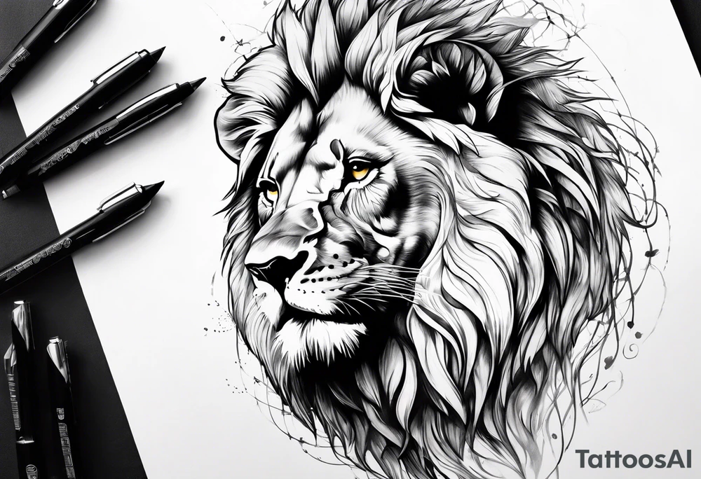 lion through the prison tattoo idea