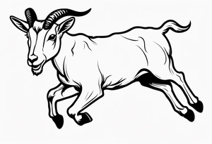 jumping goat tattoo idea