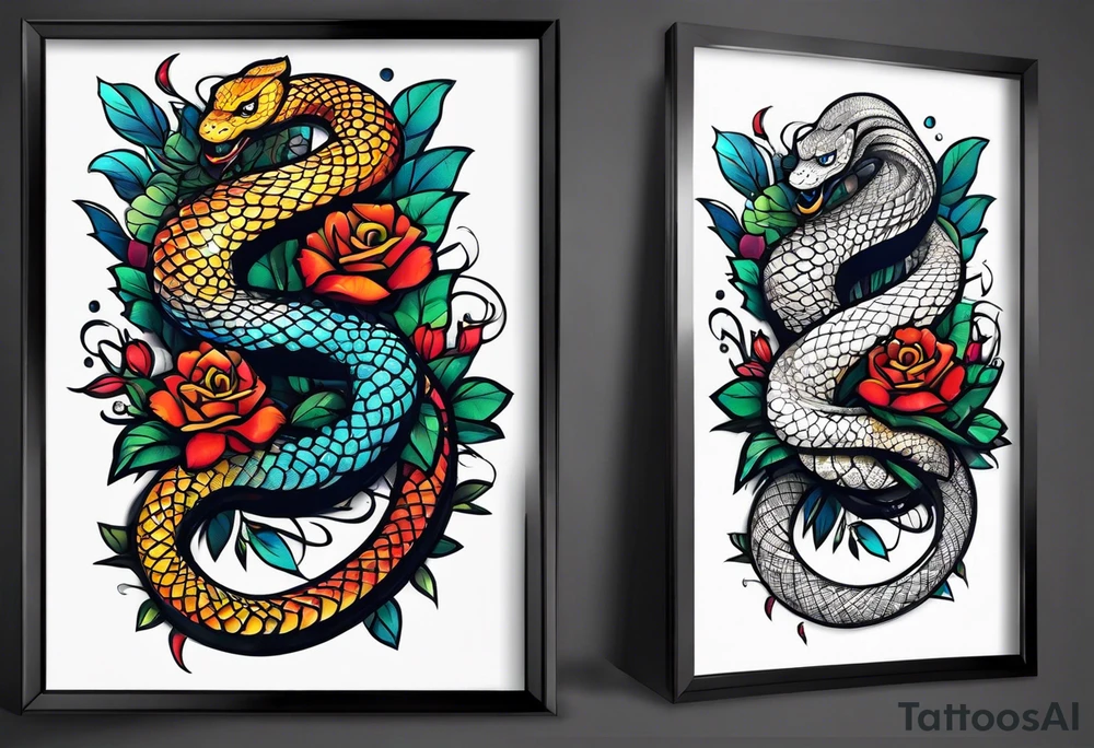 Wrist snake tattoo idea