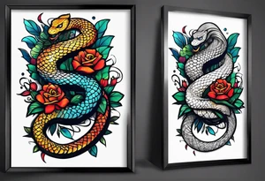 Wrist snake tattoo idea