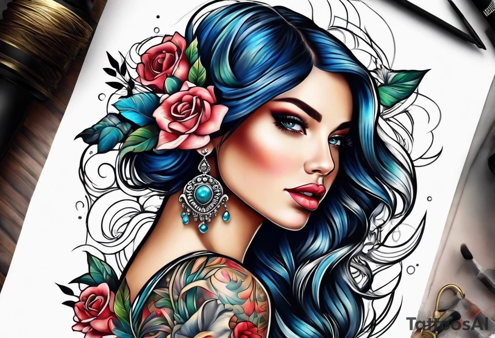 A lady tattoo idea