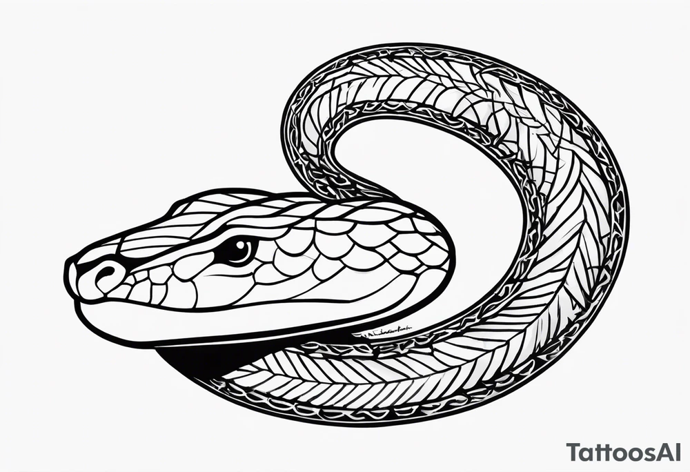 Snake eating it's own tail tattoo idea