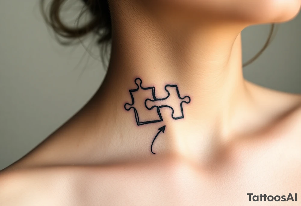 Tattoo that symbolizes grief and loss that's a puzzle tattoo idea