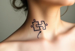 Tattoo that symbolizes grief and loss that's a puzzle tattoo idea