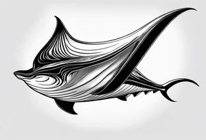 Manta ray swimming tattoo idea