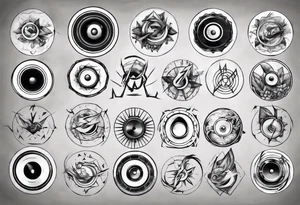 round speaker tattoo idea